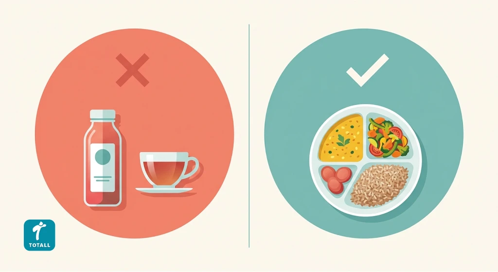 Illustration contrasting common Indian diet myths with evidence-based practice