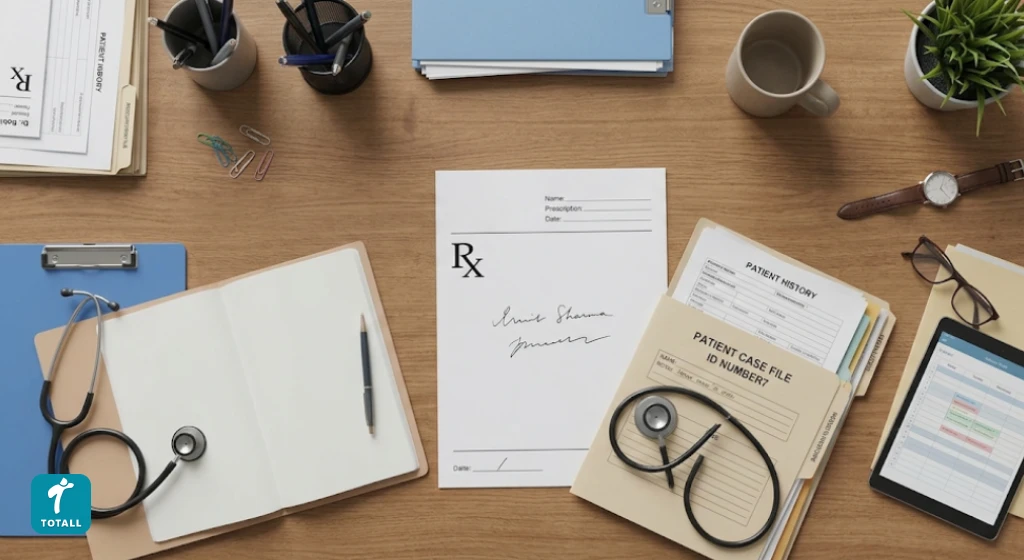 Prescription pad and medical file