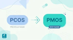 Simple visual explaining PMOS as the new name for PCOS