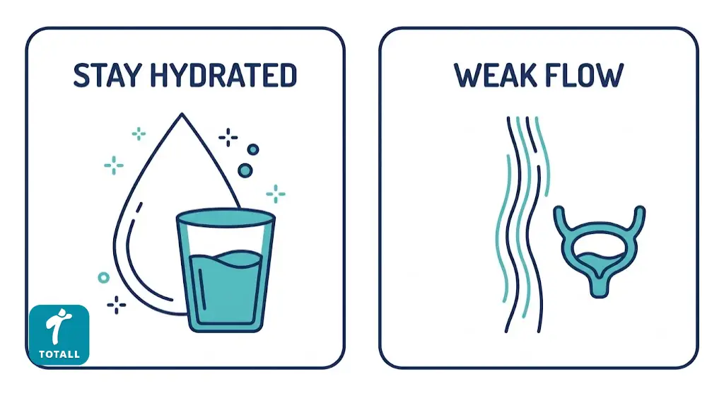 Comparison of frequent urination from diabetes and from an enlarged prostate in men